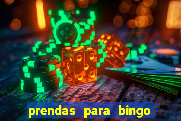 prendas para bingo de natal